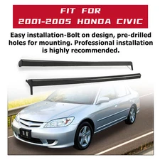 For 2001 02 03 04 05 Honda Civic Coupes / Sedans JDM Type-A RS Style Side Skirts
