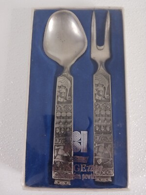 KONGE-TINN コンゲティン アンティークケーキナイフとスプーンセット KONGE-TINN コンゲティン アンティークケーキナイフとスプーンセット