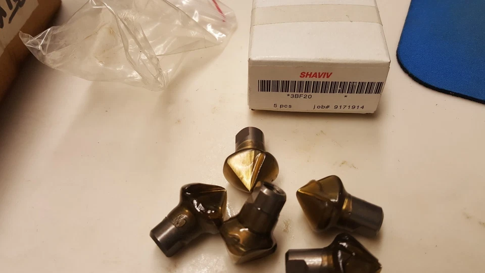 Vargus 3BF20 Right Hand High Speed Steel Deburring Swivel Blades (5)