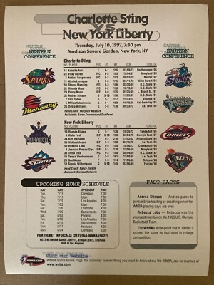 ●WNBA発足 1st シーズン記念コレクターピンバッチセット 1997年 1997 WNBA INAUGURAL SEASON LIMITED EDITION - CHARLOTTE STING vs