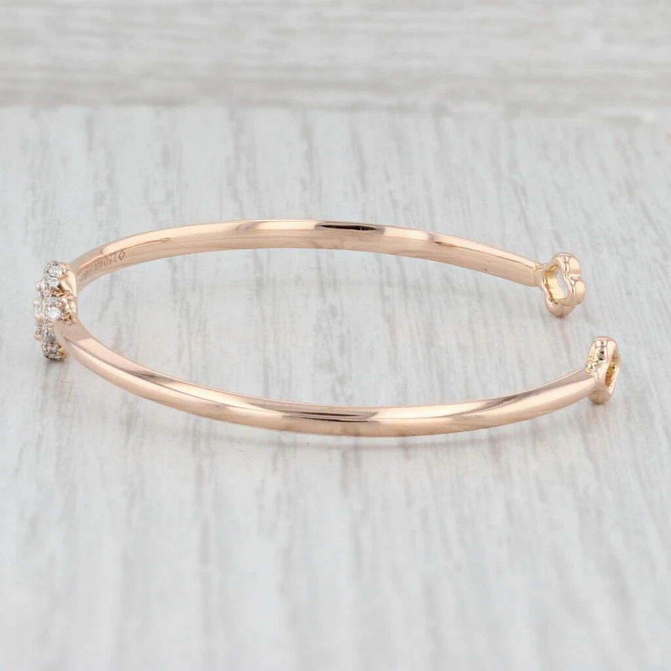 Brazalete Brazalete Diamante 0.38ctw VS2 Oro Rosa 18k 6.25" Ajustable Foto 2 de 4