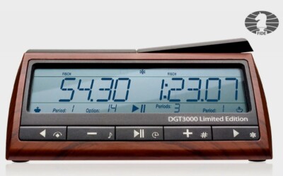 Schach Uhr Chess Clock Digital DGT 3000 Limited Edition scacchi wooden Style OVP