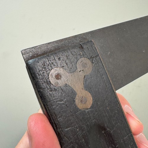 Vintage Brass & Wood Try Square 6" Woodworking Tool - 第 7/10 張圖片