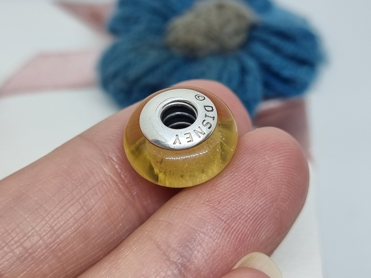 Genuine Pandora Disney Belle Glow in the Dark Murano Glass Charm