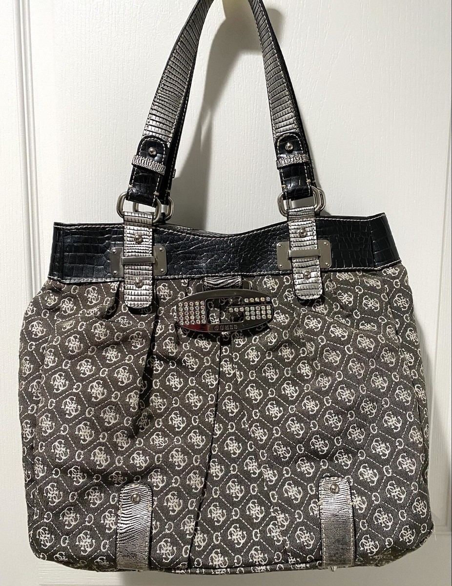 GGee monogram bling logo headband black to match your bag or purse ??? Avelina Rhinestone Logo Shoulder Bag | GUESS Factory main image 4