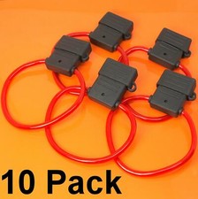 10 x Maxi Hoja Soporte Fusible en Línea Para Maxi Fusibles A Prueba de Salpicaduras 80A Coche Furgoneta Barco