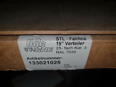 STL Fairline 19'' Verteiler Patchfeld 25- fach Kat.3 133021025 RAL 7035 NEU OVP