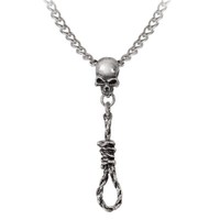 Alchemy Gothic Halskette AnhäNger Totenkopf Schlinge Zinn Metall NWT P932