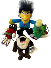 1997 TYCO GUY SMILEY SESAME STREET w/LOONEY TUNES TAZ-MARTIAN (4) LOT BUNDLE — photo 1