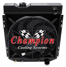 Er Champion 3 Row Black Finish Radiator W 16 Fan For 1962 - 1965 Mercury Comet