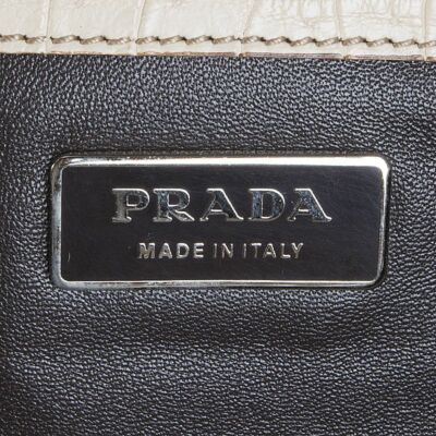 59600 auth PRADA off-white MATTE CROCODILE Weekender Travel Bag | eBay