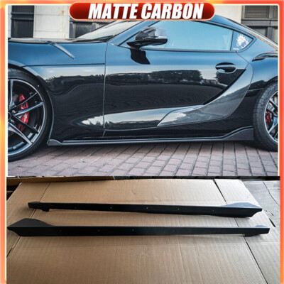 For Toyota Supra GR A90 2029-2022 MATTE CARBON Side Skirt