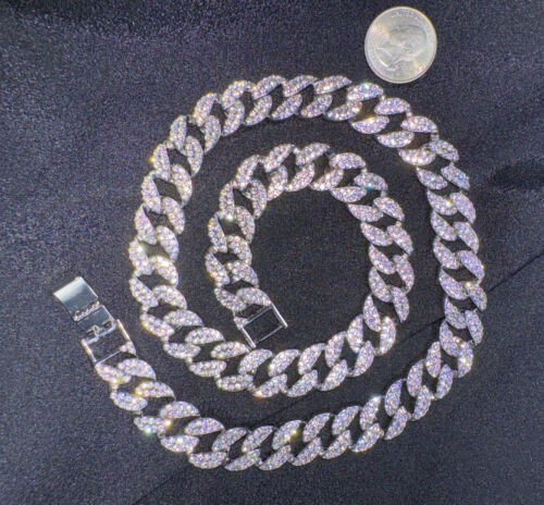 Mujeres Helado Bling Out Enchapado en Oro Mariposa Lujo Colgante, Cadena de Collar Miami - Imagen 4 de 18