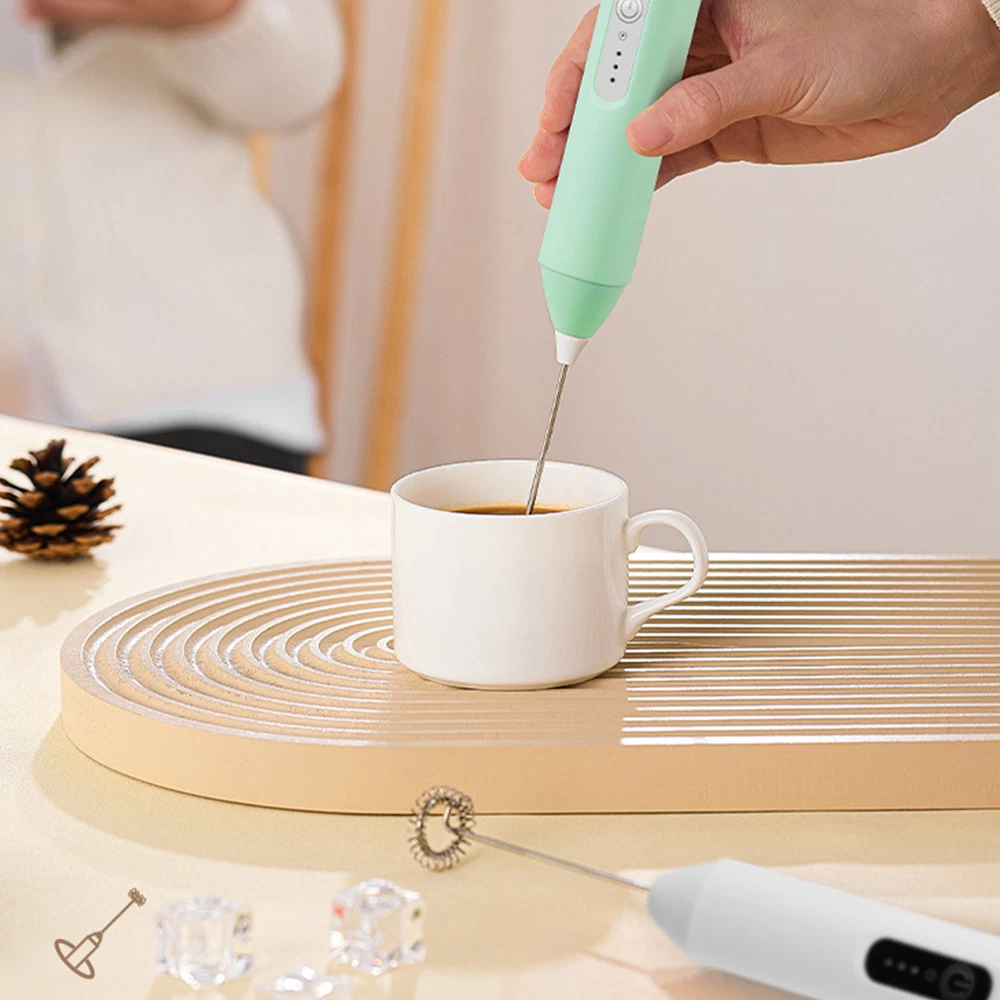 Milk Frother Handheld Electric Mixer Foam Maker for Coffee Whisk Drink 3 Speed
