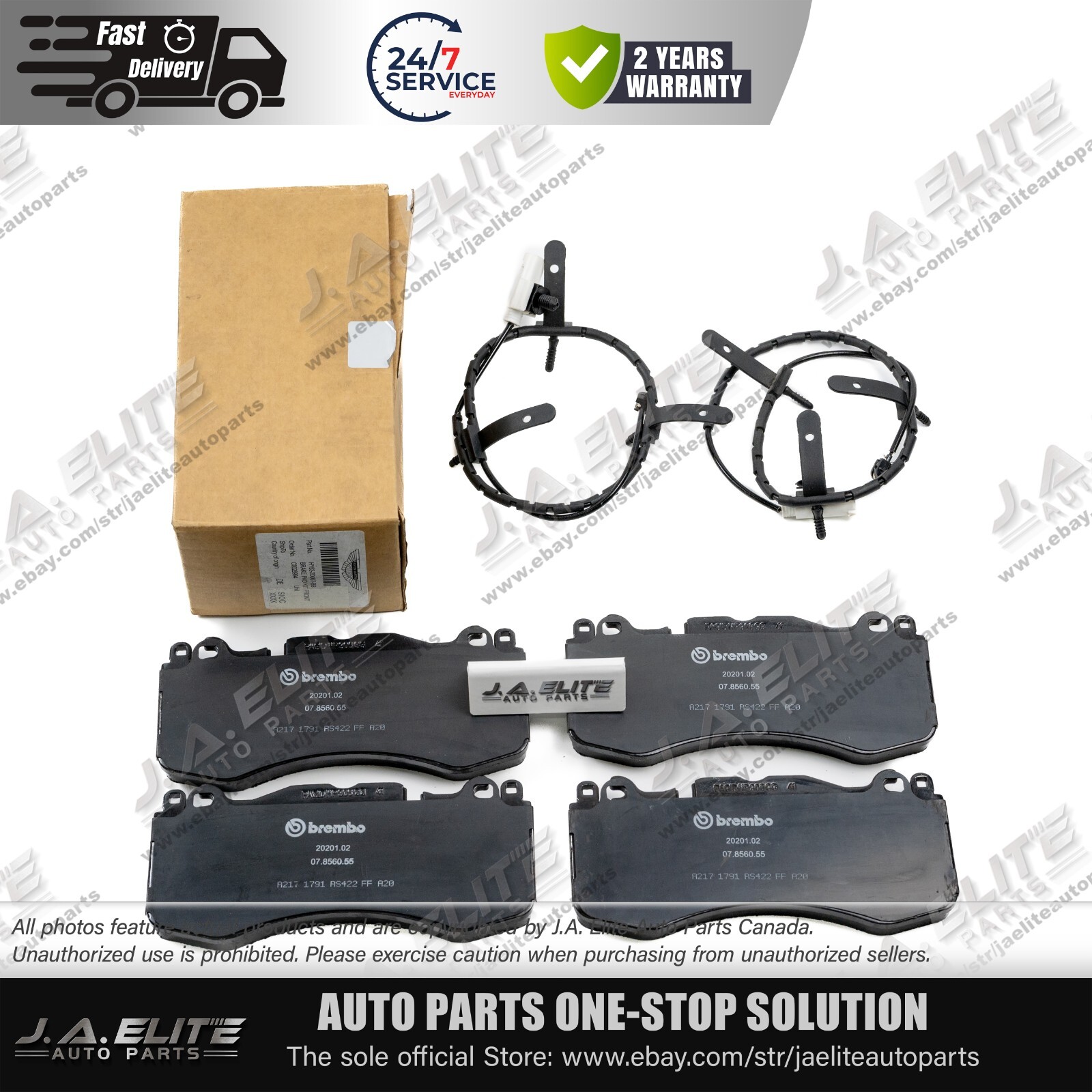Aston Martin DB11 2018–2022 Front Brake Pads (Non-CCB) • NEW-Fit + Sensor