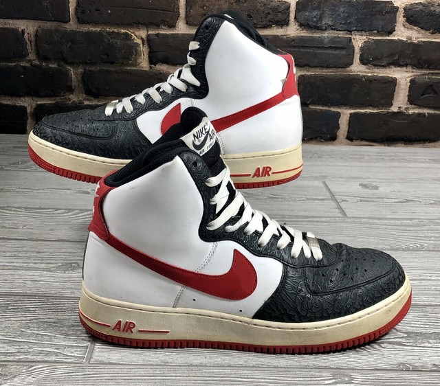 red and white high top air force 1