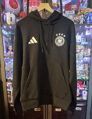 adidas Germany DFB Soccer Sweatshirt Hoodie Black Size L Official Licensed