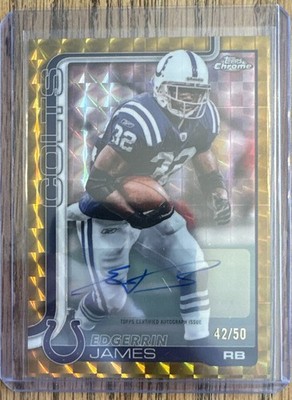 2025 Topps Chrome - Chrome Legends Autographs Edgerrin James #CLA-EJ Gold...