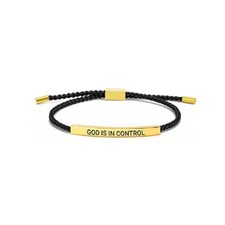 God Is In Control Inspirational Bracelets with Card Christian Faith Bracelets Ha