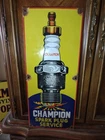 RARE VINTAGE CHAMPION SPARK PLUGS 2FT PORCELAIN ENAMEL GAS SERVICE STATION SIGN