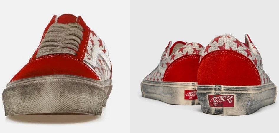 Vans Vault x Bianca Chandon Classic Lace Up LX Stressed Red Shoes