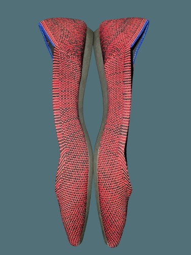 Rothy's Pointy Toe Red Ballet Flats Shoes Women Size 8 Comfy Minimalist - Picture 3 of 11