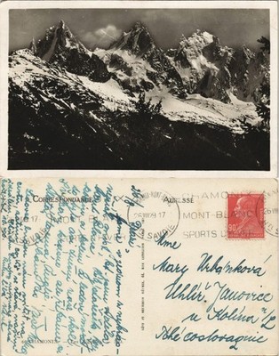 CPA Chamonix-Mont-Blanc Mountain Panorama 1929