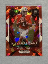 2021 Panini Prizm Draft Picks - All-American Justin Fields #192 Red Ice Prizm...