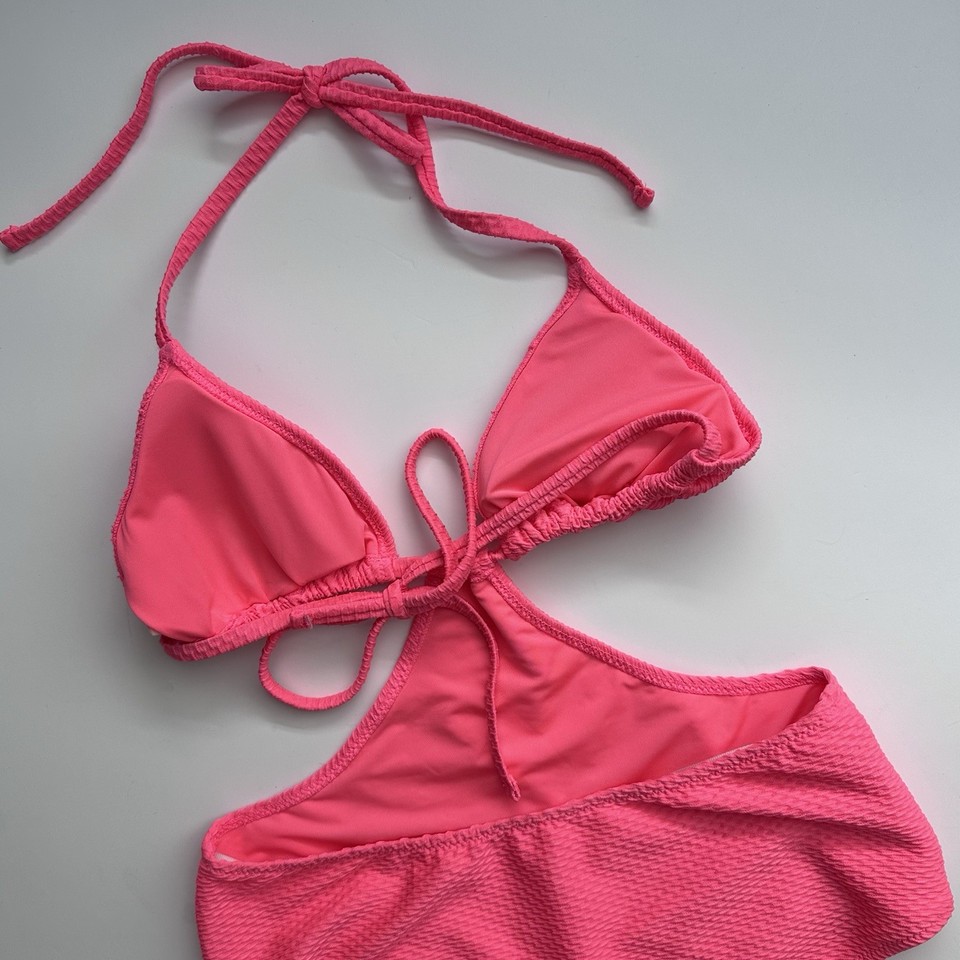 Aerie Jacquard Cut Out String One Piece Swimsuit Women’s Size Small ...