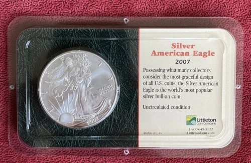 2007 American Eagle Walking Liberty 1 Oz Fine Silver Dollar Uncirculated Nice!