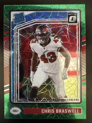 2024 Panini Donruss Optic - Rated Rookie Chris Braswell #220 Green Velocity 