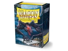 Dragon Shield BLACK Matte 100 Standard Size Sleeves - 10 pack display