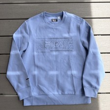 FILA WhiteLine XL Blue Pullover Sweatshirt Big Front Logo Casual