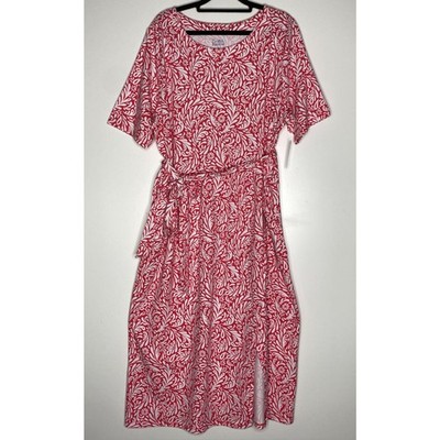 New Croft & Barrow Tie Waist Pocket Midi Dress Women's Size XL