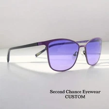 Kung Fu Eyes Sophia 159 Purple Titanium Sunglasses w|New, Custom Gradient Lenses