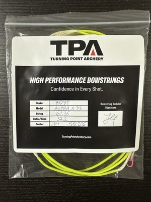 Hoyt Alpha X 33 Custom Bow String and Cables. Florescent Yellow. BCY 452xtra