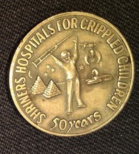 Vintage Shriners 100 year 1872-1972 .67 oz fine 999 silver round C678 2.20 per troy oz