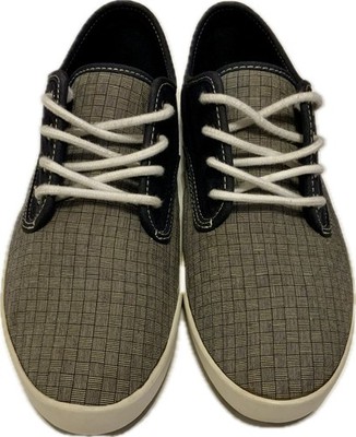 Fred Perry Foxx Woven Canvas Sneakers Men s 7.5 Navy White Low Top