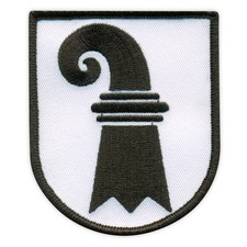 Wappen Basel-Stadt - Kantone Schweiz - Basel-Stadt Aufnäher/Abzeichen Em