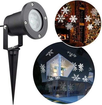LED Projektor Schneeflocke aussen, Weihnachten Projektionslampe Deko wasserdicht
