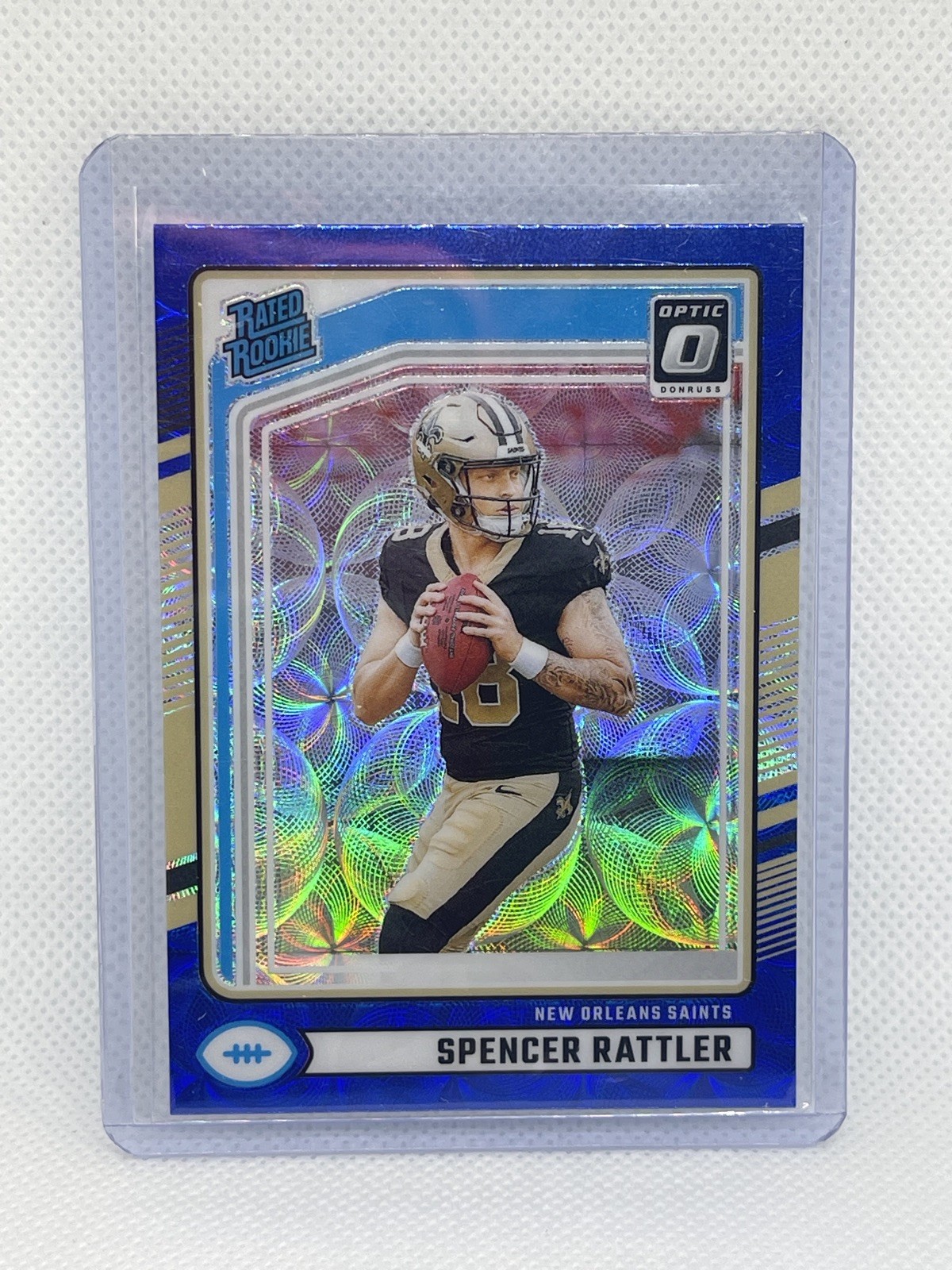 2024 Panini Donruss Optic Preview Blue Scope Spencer Rattler #359 Saints (RC)