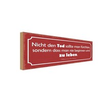 Holzschild 10X27 Cm Tod Sollte Man Nicht FüRchten Warnschild Hinweisschild Deko