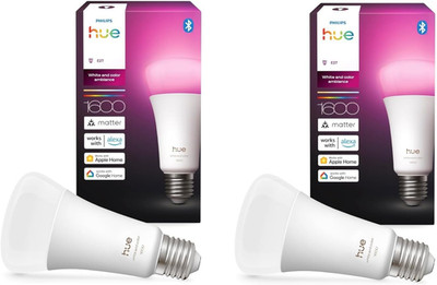 Philips Hue 2Er Pack Intelligente Weiße Und Farbige Ambiance 1600 A67 E27 | Extr