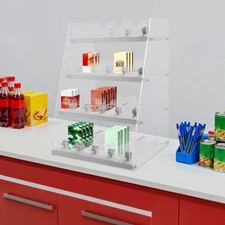 Cigarette Display Rack, Multi-Tier Cigarette Clear Acrylic Retail Display Case