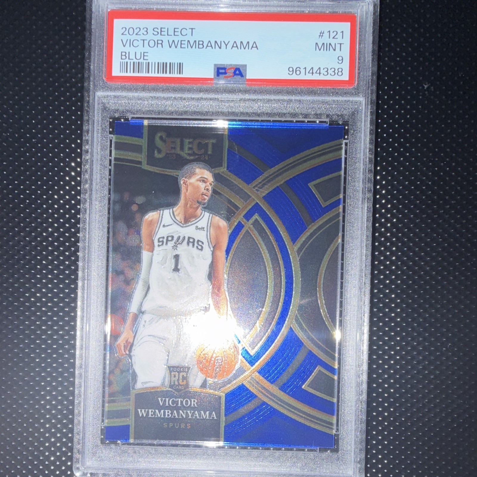 Panini 2023-24 Select Premier Level Victor Wembanyama Blue #121 RC PSA 9