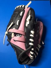 Rawlings PL91PB 9-1/2 Inch Players Series Pink/Black Baseball glove, PINK