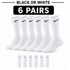 NEW Nike Dri-Fit 6-Pair Crew Socks - Cushioned for Gym & Sport, Unisex ￡ ￡￡
