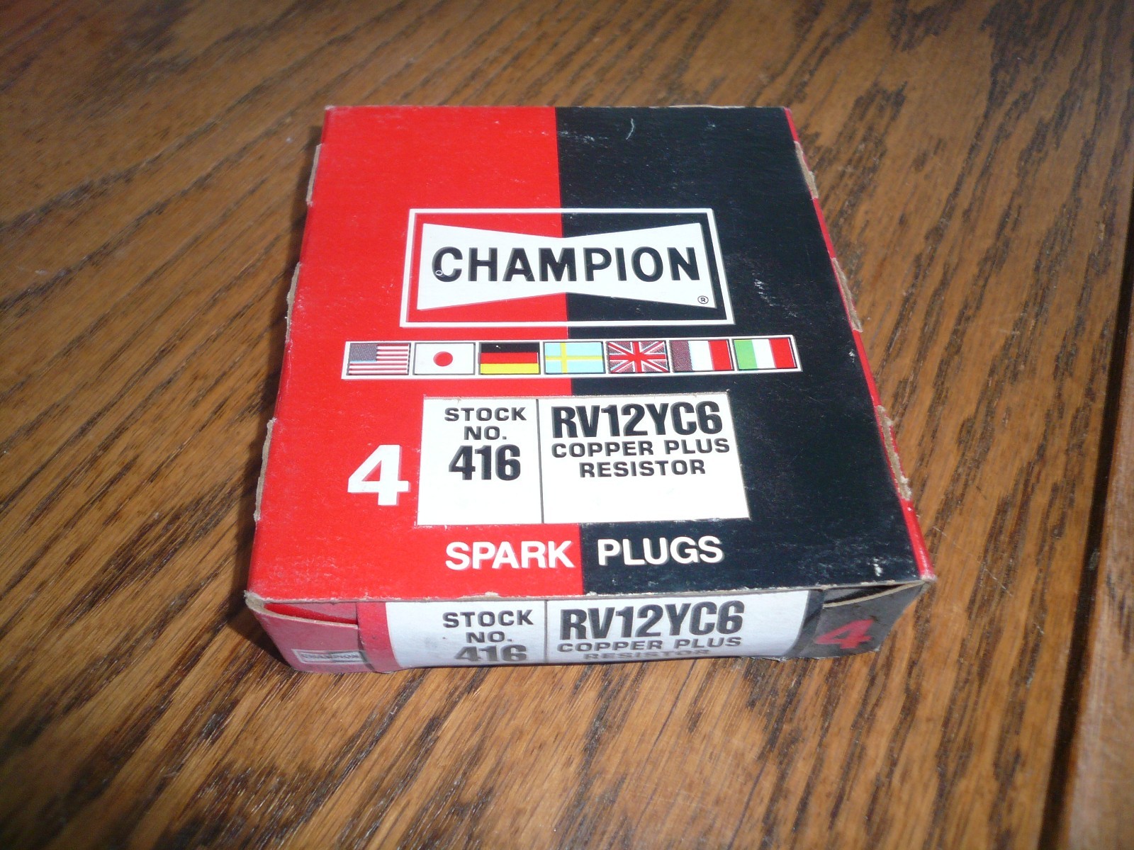 Lot of 4 OEM 416 RV12YC6 Champion Spark Plugs NOS - 2/1
