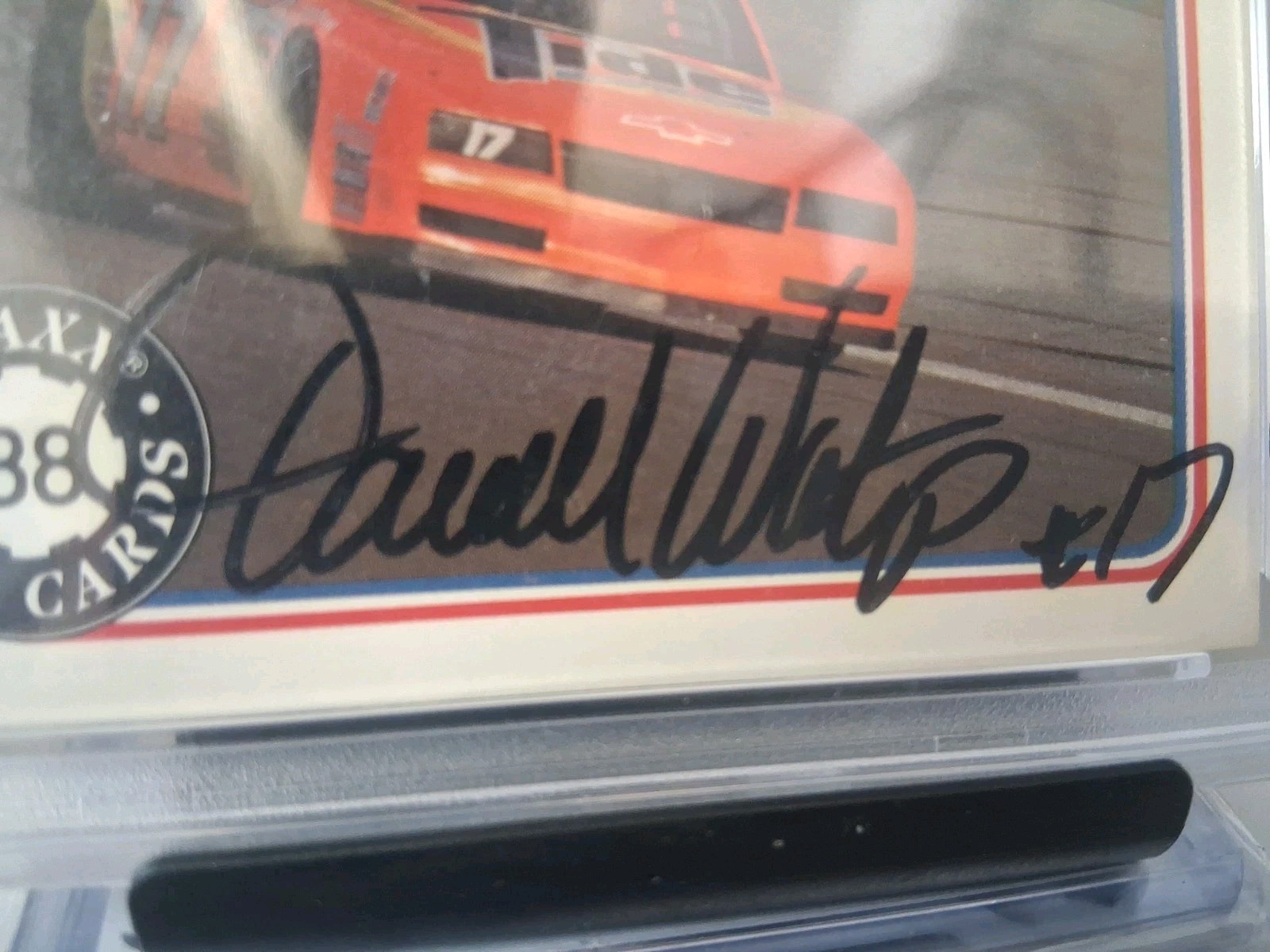 Darrell Waltrip 1988 Maxx Card Tide #17 Chevy PSA DNA NM-MT8 AUTO8 Pop 0 Nascar view 2