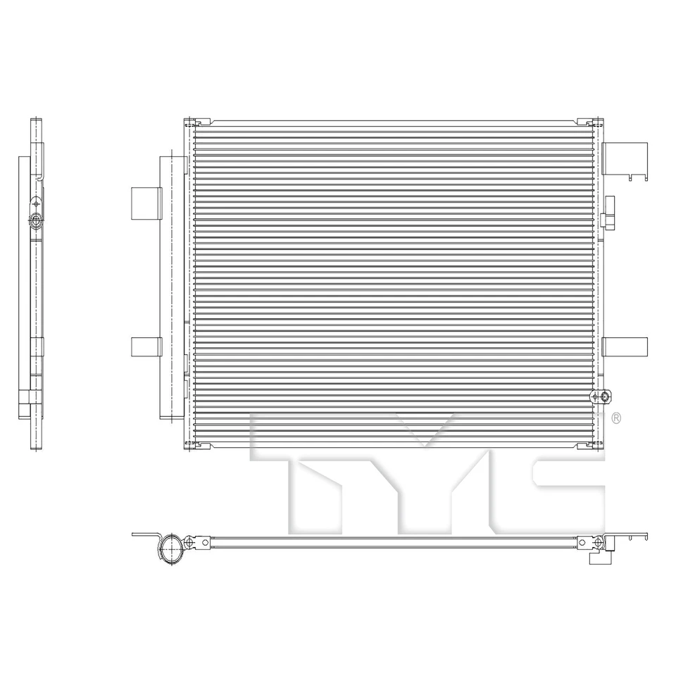 Condensador para 24-25 Subaru Crosstrek XV 2.5L 5.5mm 73210FN000 SU3030146 Foto 4 de 4